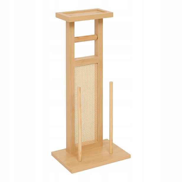 Držák Na Papír S Poličkou A Zásobníkem Mdf Béžový 28X20X65 CM