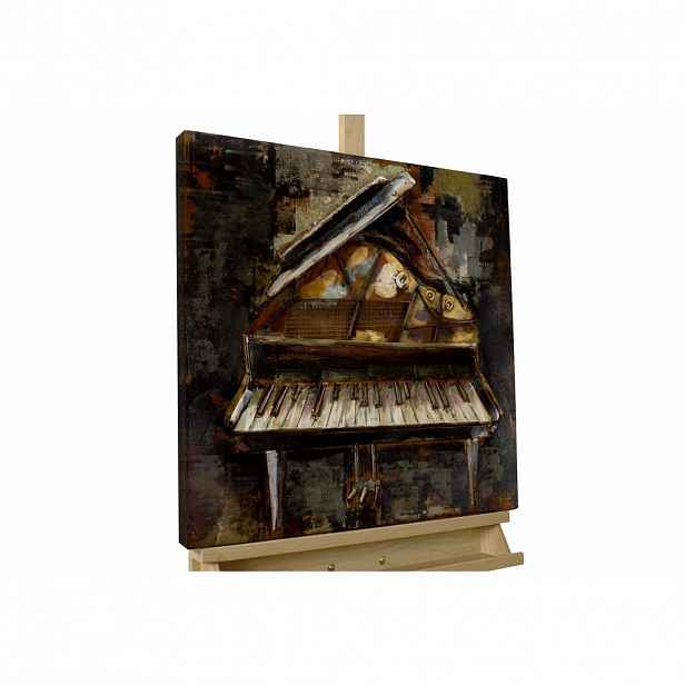 KUNSTLOFT KOVOVÝ OBRAZ HARMONICKÉ TÓNY, 60/60 CM