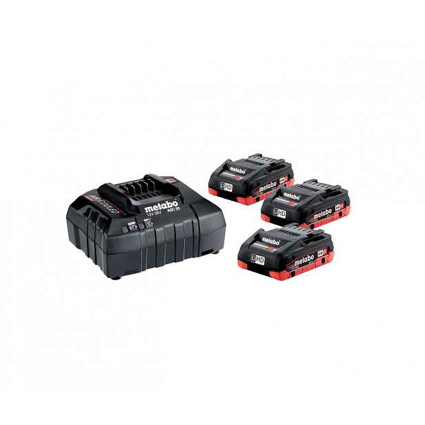 Metabo - Sada 4A nabíječky a 3x aku 18 V LiHD 4,0 Ah 685132000