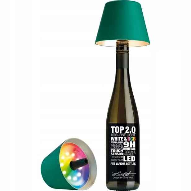 Stolní Led lampa na láhev Sompex Top 2.0 14 cm, zelená
