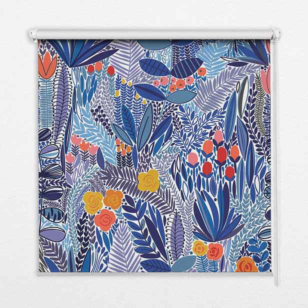 TULUP VNITŘNÍ roleta - okenní roleta - roleta - 60x140 cm - Barevné rostliny