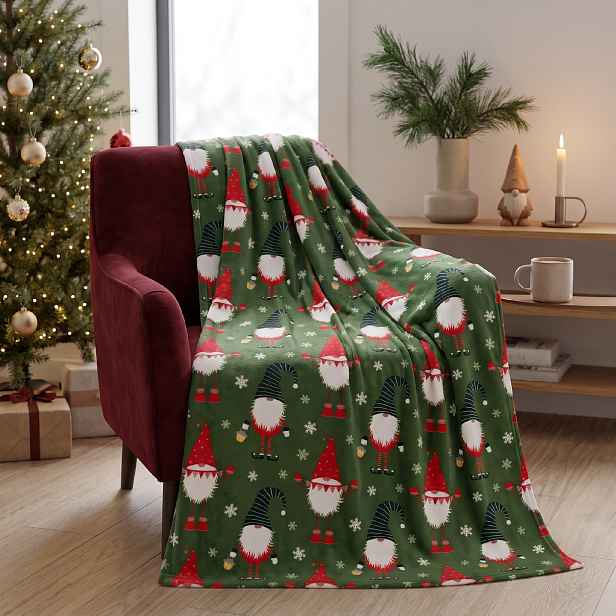 Vánoční deka z mikrovlákna MAGICAL CHRISTMAS zelená 150x200 cm