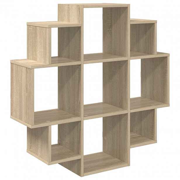vidaXL Nástěnná polička Dub sonoma 90 x 25 x 90 cm Kompozitní dřevo