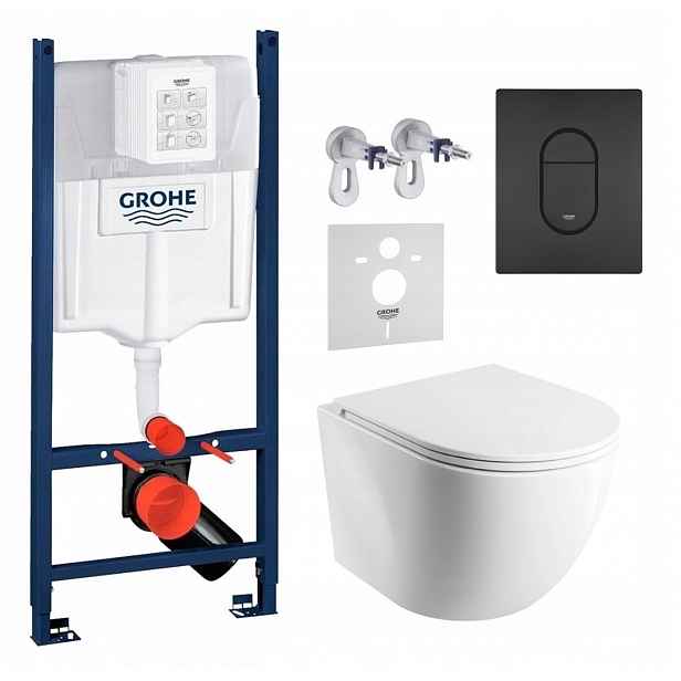Grohe Rapid Sl s Wc mísou Omnires Tornado a tlačítkem černý mat Fresh