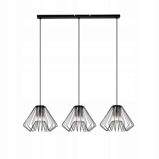 Závěsná lampa Emerencia Rabalux Černá Industriální 3xE27 40W