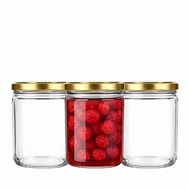 40 kusů – Zavařovací Sklenice 440 ml víčko fi82 Lunch zavařovací sklenice na zavařeniny silážního masa