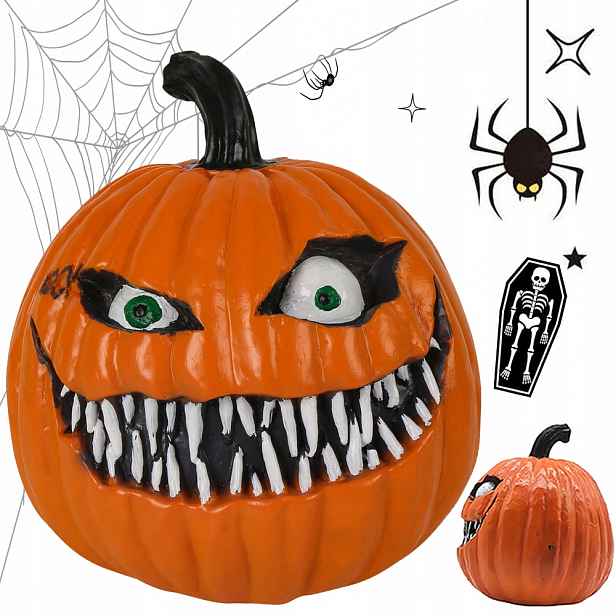 Pevná Dýňová Atrapa Na Halloween – Odolná Vůči Uv Záření A Povětrnostním Vlivům