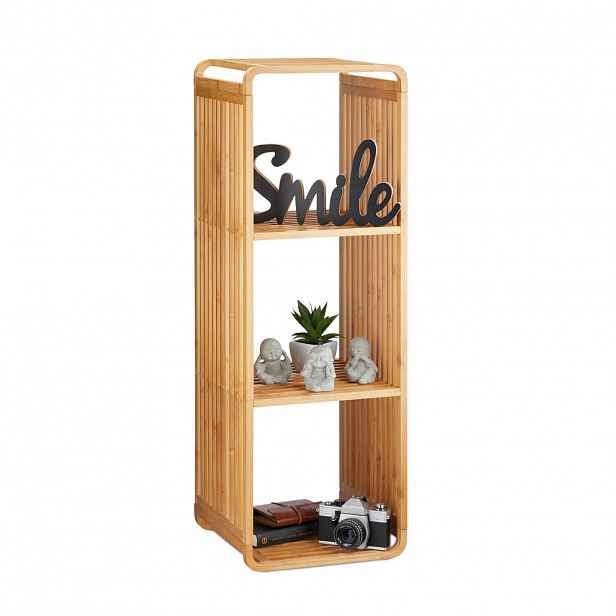 Relaxdays REGÁL Přírodní bambus 4-patrový 96x33x33 cm