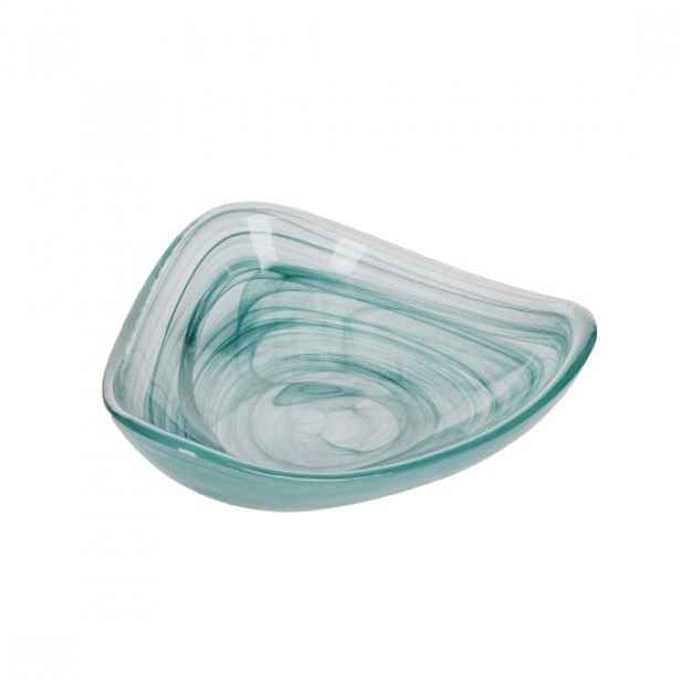 Servírovací miska, 18 cm, ze skla, Green Swirl - Artesa