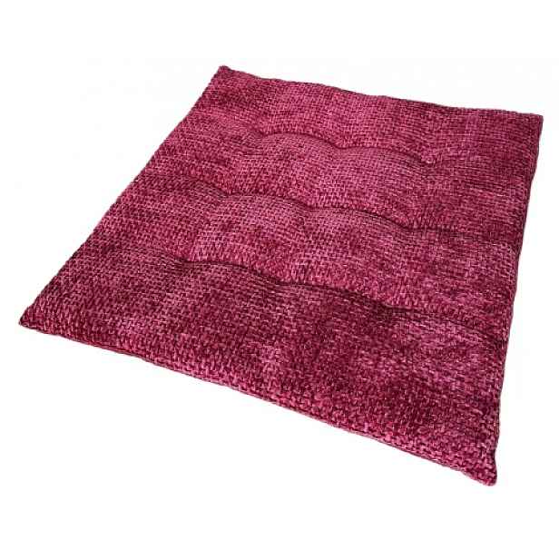 Podsedák na židle Chenille Cross 40x40 cm, červený