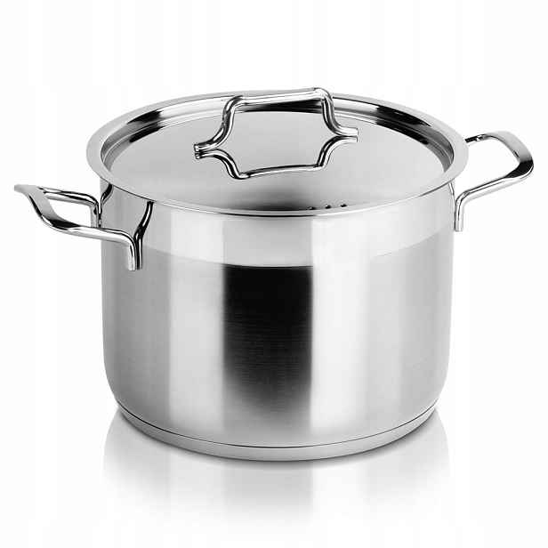 Hrnec nerezový 20 cm 4,6 l s poklicí, indukce, stříbrný