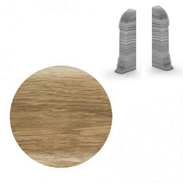 Koncovka k soklu Naturel dub Bourbon přírodní , PVC délka 0,5 cm, výška hrany 56 mm, NATNGTK69