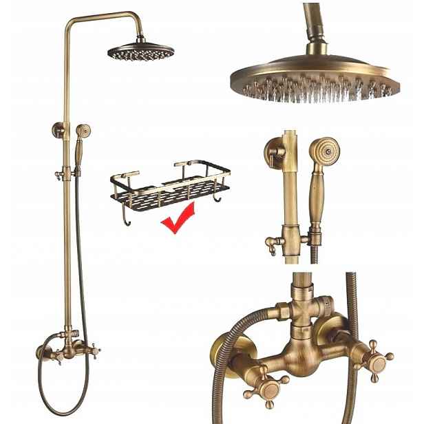 Koupelnová sprchová baterie Old Retro Mosiadz I