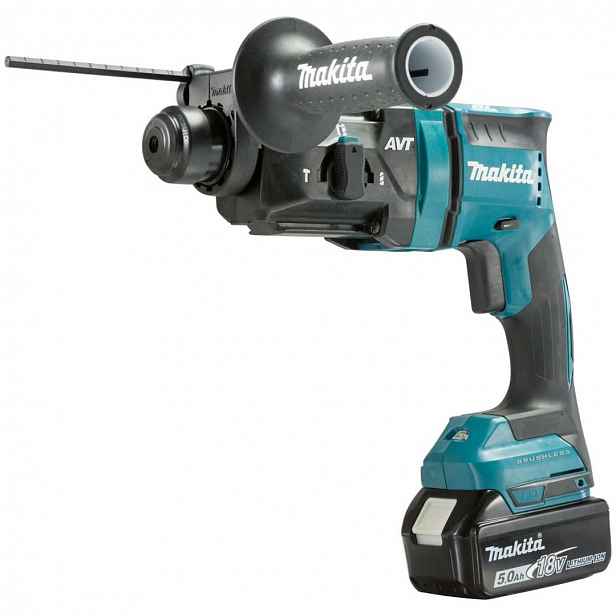 Makita - 18V AKU kombinované kladivo, 2x aku 5,0 Ah, nabíječka DHR182RTJ