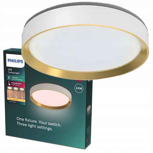 Stropní Svítidlo Stropní Svítidlo Led 24W 2700lm 2700K SceneSwitch Bílá Hanno Philips
