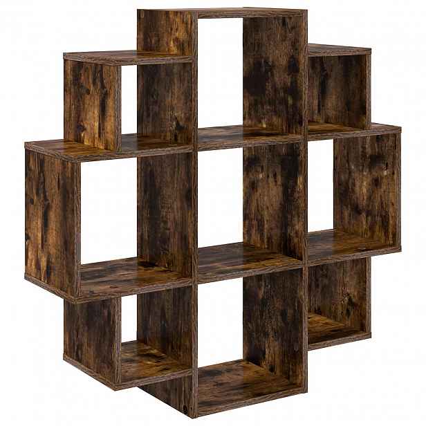 vidaXL Nástěnná polička Kouřový dub 90 x 25 x 90 cm Kompozitní dřevo