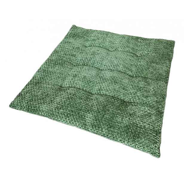 Podsedák na židle Chenille Cross 40x40 cm, zelená