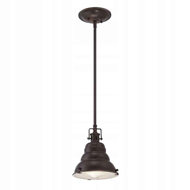 Závěsná lampa Quoizel Eastvale E27 60W palladiánská hnědá, nastavitelná