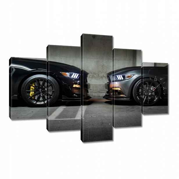 Nástěnné hodiny 150x105 Face to face Mustang