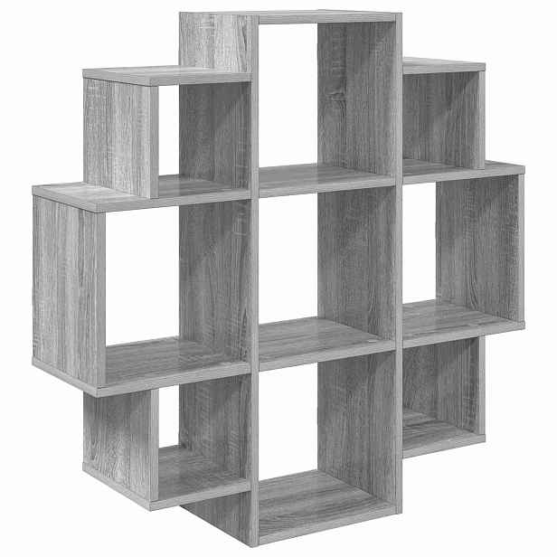 vidaXL Nástěnná polička Šedý Sonoma 90 x 25 x 90 cm Kompozitní dřevo