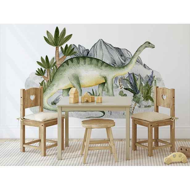 Yokodesign Velká samolepka se scénou - Brontosaurus XXL - BAZAR