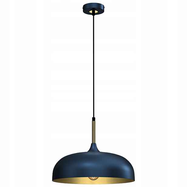 Závěsná lampa Lincoln Blue/gold 1xE27 35 cm