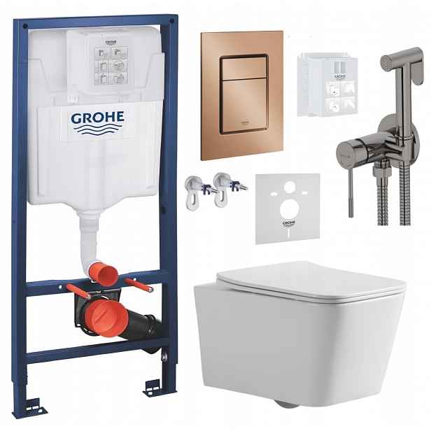 Wc Set Stelaz Grohe Wc Mísa Tornado Tlačítko baterie grafit