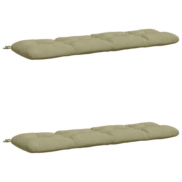 vidaXL Polstry na lavice VIANEN 2 ks 100% polyester Světlá zelená