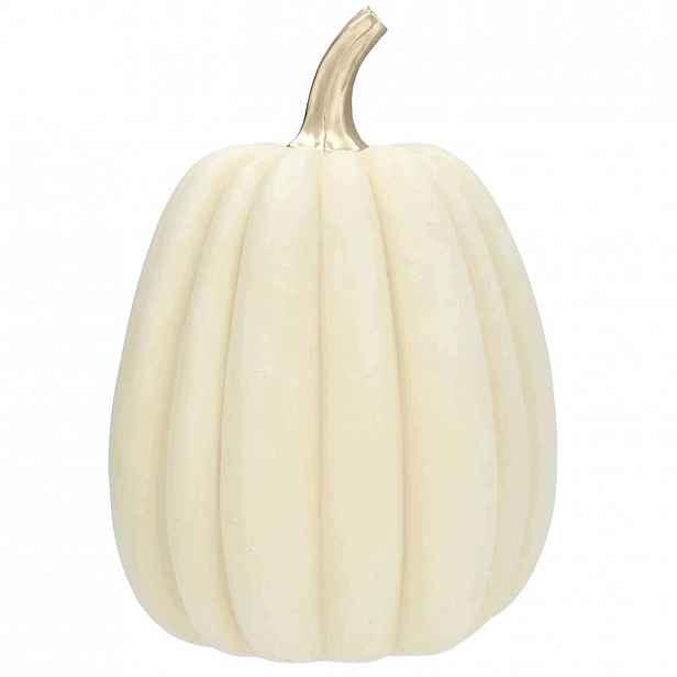 Figurka Dýně Bílá Velká Na Halloween Podzim Balkon Terasa Ozdoba Dekorace