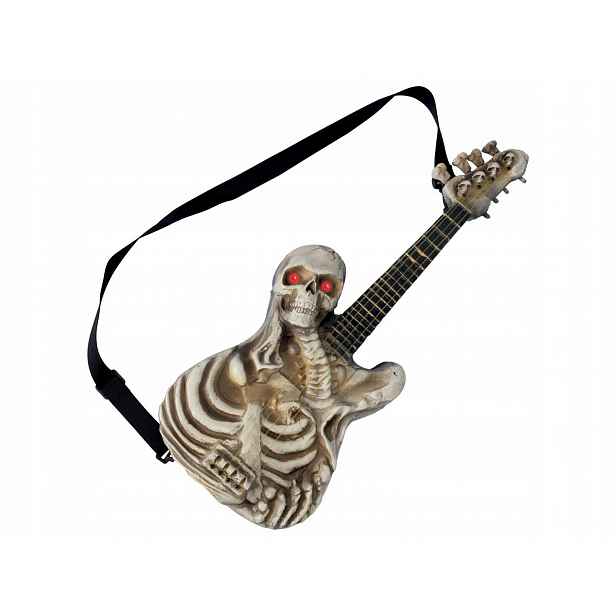 Halloweenská dekorace Skeleton Kytara Kostlivec 55cm Halloween 1 ks
