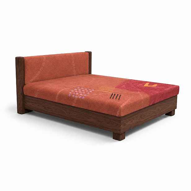 Kasvo NIKOL postel 140 cm ela červená/vzor