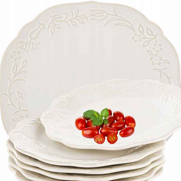 6 ks Porcelánový dezertní talíř 20,5 cm, talířek Sarmatia