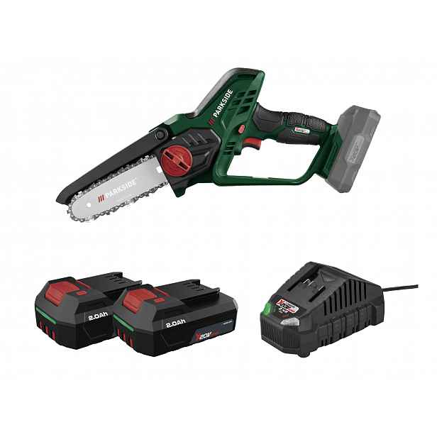 Parkside® Aku řetězová pila Paghs 20-Li C4, 2x 2 Ah