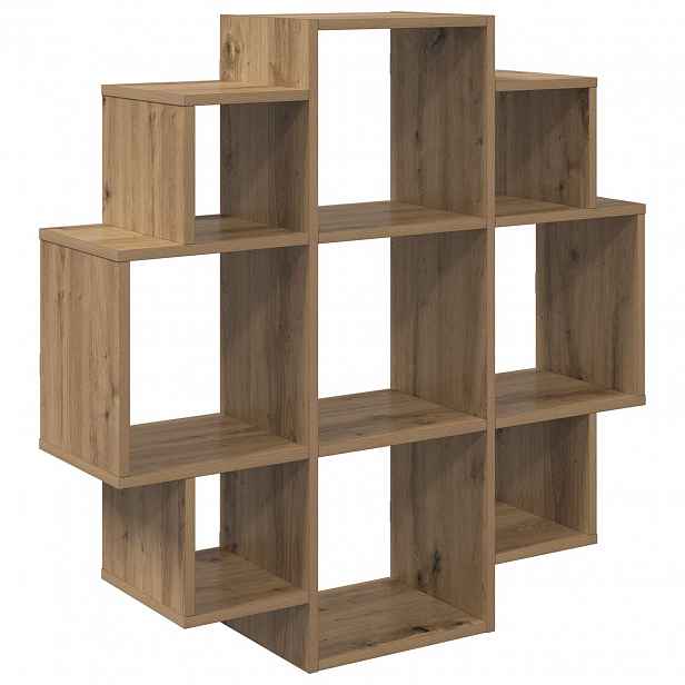 vidaXL Nástěnná polička Dub artisan 90 x 25 x 90 cm Kompozitní dřevo