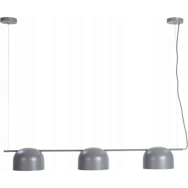 Závěsná lampa Joel E14 127 cm šedá kovová