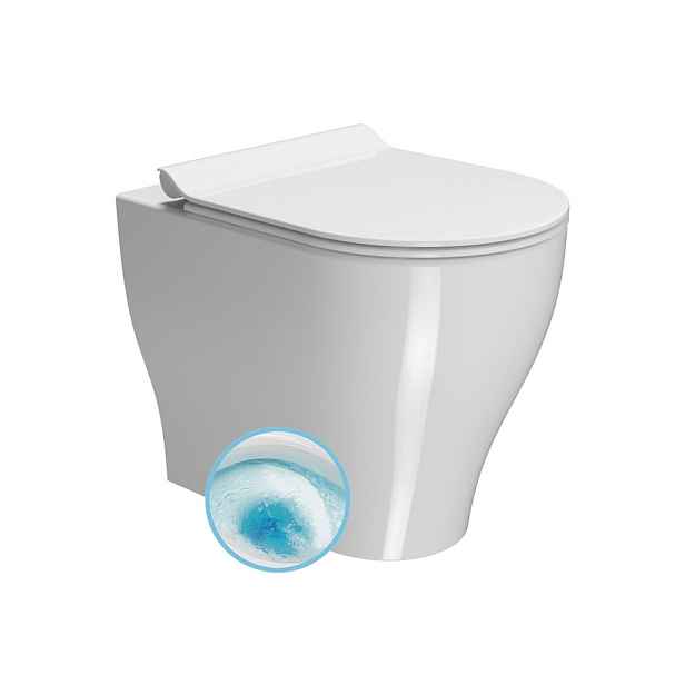 GSI TONO WC mísa stojící, Geniusflush, 36x53cm, spodní/zadní odpad, bílá ExtraGlaze