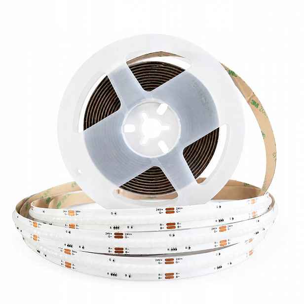 Led pásek Cob Pro Rgb Vícebarevný 24V 768 LED/m barva Pcb 10 mm IP20 5 m