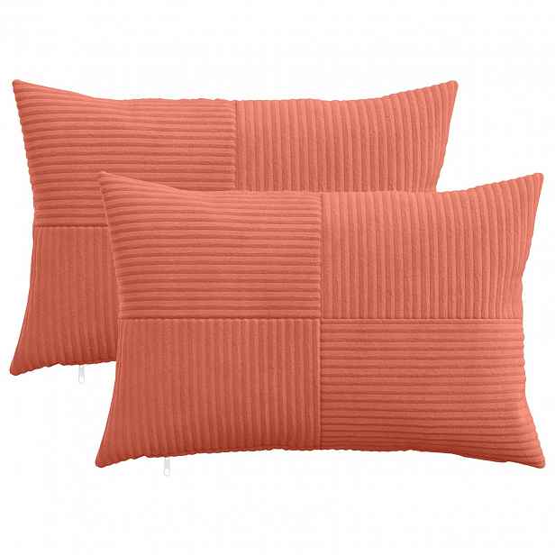 vidaXL Povlak na polštář 2 pcs ALMELO Červená oranžová 40 x 60 cm