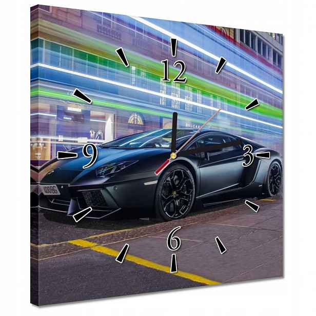 Nástěnné hodiny 30x30 Sportovní auto