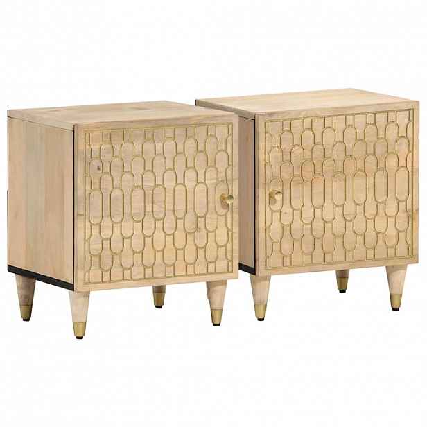 vidaXL Noční stolky 2 ks 40 x 33 x 46 cm masivní mangovníkové dřevo