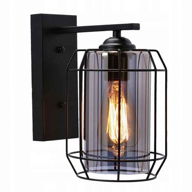 Černá nástěnná lampa kouřová 1x40W E27 Joner Candellux