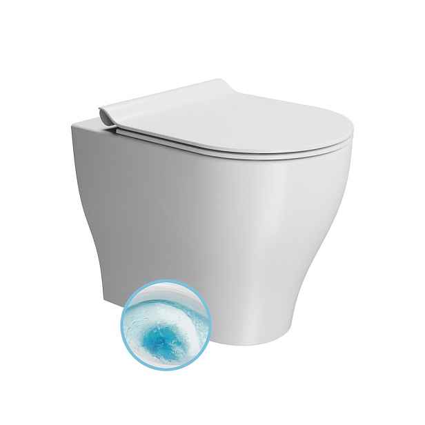 GSI TONO WC mísa stojící, Geniusflush, 36x53cm, spodní/zadní odpad, bílá dual-mat