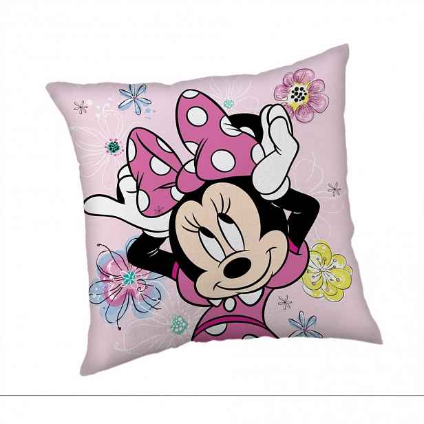 Jerry Fabrics Polštářek  Minnie Pink heart 02, 35 x 35 cm