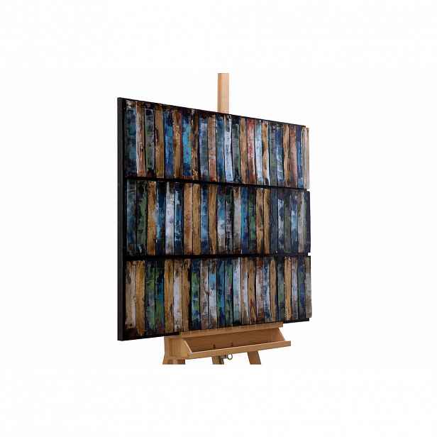 KUNSTLOFT KOVOVÝ OBRAZ TŘPYTIVÝ OCEÁN, 100/70 CM
