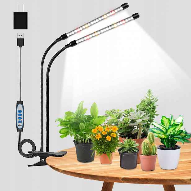 Led Lampa Na Rostliny Klip Časovač 10 Stupňů Jasu 6000K