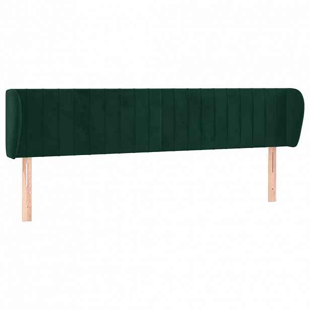 vidaXL Čelo postele typu ušák tmavě zelené 183x23x78/88 cm samet