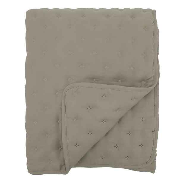 Měkká taupe prošívaná deka / přehoz Aix Soft – 180*130 cm Chic Antique