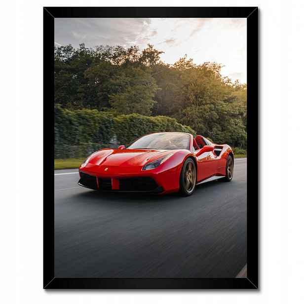 Plakáty v rámu 30x40 Červené Ferrari Cesta