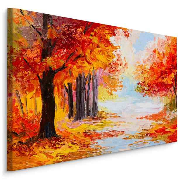 Plátno Lesní Krajina V Barvách Podzimu I. Varianta: 120x80