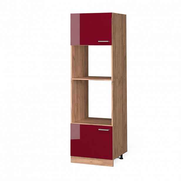 Vicco SKŘÍŇKA NA MIKROVLNNOU TROUBU R-Line Červená vysoký lesk 60 cm